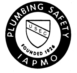 USEC PLUMBING SAFETY IAPMO FOUNDED 1926 trademark