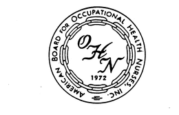OHN 1972 AMERICAN BOARD FOR OCCUPATIONAL HEALTH NURSES, INC. trademark
