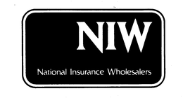 NATIONAL INSURANCE WHOLESALERS/NIW trademark