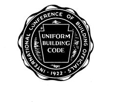 INTERNATIONAL CONFERENCE OF BUILDING OFFICIALS 1922 UNIFORM BUILDING CODE trademark