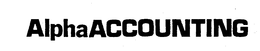 ALPHA ACCOUNTING trademark
