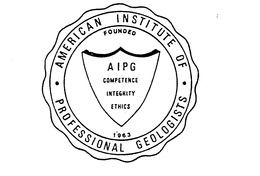 AMERICAN INSTITUTE OF PROFESSIONAL GEOLOGISTS COMPETENCE INTEGRITY ETHICS FOUNDED 1963 AIPG trademark