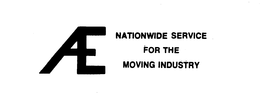 AE NATIONWIDE SERVICE FOR THE MOVING INDUSTRY trademark