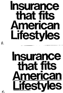 INSURANCE THAT FITS AMERICAN LIFESTYLES trademark