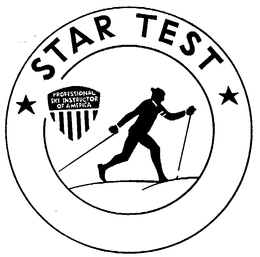 STAR TEST PROFESSIONAL SKI INSTRUCTOR OF AMERICA trademark