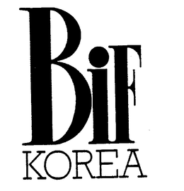 BIF KOREA trademark