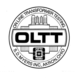 OLTT ON LINE TRANSFORMER TESTING S.D. MYERS INC., AKRON, OHIO FIFTY YEARS trademark