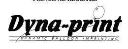 DYNA-PRINT DYNAMIC BALLOON IMPRINTING trademark