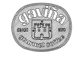 GAVINA SINCE 1870 GOURMET COFFEE trademark