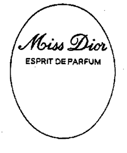 MISS DIOR ESPRIT DE PARFUM trademark