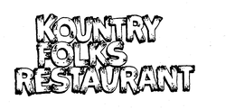 KOUNTRY FOLKS RESTAURANT trademark
