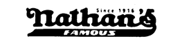 SINCE 1916 NATHAN'S FAMOUS trademark