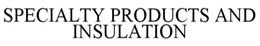 SPECIALTY PRODUCTS AND INSULATION trademark
