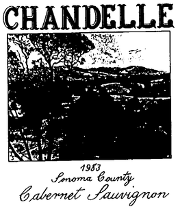 CHANDELLE 1983 SONOMA COUNTY CABERNET SAUVIGNON trademark