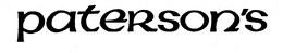 PATERSON'S trademark