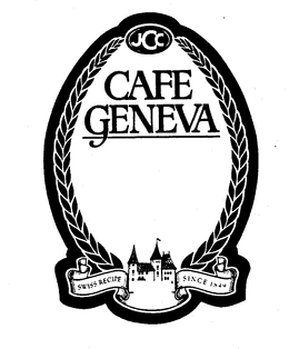 JCC CAFE GENEVA SWISS RECIPE SINCE 1849 trademark