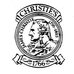 CHRISTIE'S JAMES CHRISTIE 1730-1803 1766 trademark