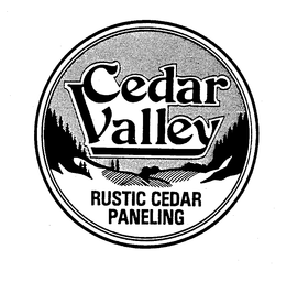 CEDAR VALLEY RUSTIC CEDAR PANELING trademark