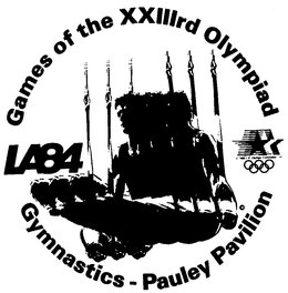 GAMES OF THE XXIIIRD OLYMPIAD LA84 GYMNASTICS-PAULEY PAVILION trademark
