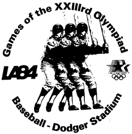 GAMES OF THE XXIIIRD OLYMPIAD LA84 BASEBALL-D/DGER STADIUM trademark