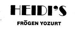 HEIDI'S FROGEN YOZURT trademark