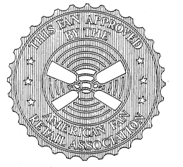 THIS FAN APPROVED BY THE AMERICAN FAN RETAIL ASSOCIATION trademark