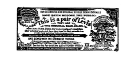 THIS IS A PAIR OF LEVI'S trademark