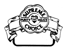 PS PURITY MEATS SUPREME CHOICE trademark
