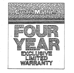 CURTIS MATHES FOUR YEAR EXCLUSIVE LIMITED WARRANTY trademark