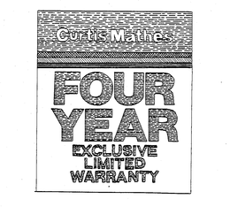 CURTIS MATHES FOUR YEAR EXCLUSIVE LIMITED WARRANTY trademark
