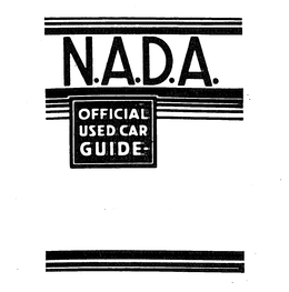 N.A.D.A. OFFICIAL USED CAR GUIDE trademark