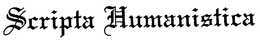 SCRIPTA HUMANISTICA trademark