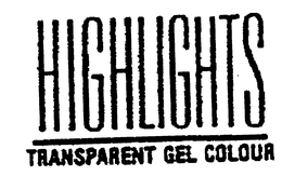 HIGHLIGHTS TRANSPARENT GEL COLOUR trademark