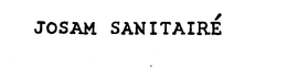 JOSAM SANITAIRE trademark