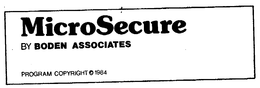 MICROSECURE BY BODEN ASSOCIATES trademark