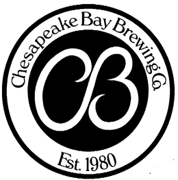 CHESAPEAKE BAY BREWING CO. EST. 1980 CB trademark