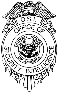 O.S.I. OFFICE OF SECURITY INTELLIGENCE UNITED STATES OF AMERICA trademark