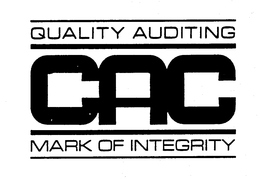 CAC QUALITY AUDITING MARK OF INTEGRITY trademark