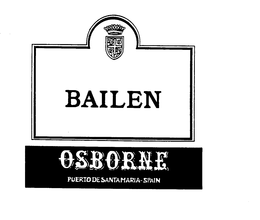 BAILEN OSBORNE PUERTO DE SANTA MARIA - SPAIN trademark