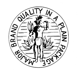 MAJOR BRAND QUALITY IN A PLAIN PACKAGE trademark