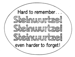HARD TO REMEMBER...STEINWURTZEL STEINWURTZEL STEINWURTZEL EVEN HARDER TO FORGET! trademark