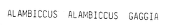 ALAMBICCUS ALAMBICCUS GAGGIA trademark