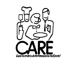 CARE CUSTOMERS ARE REASONS TO EXCEL trademark