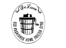 DE LUXE OLD FASHIONED HOME FREEZER STYLE trademark