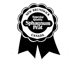 NEW BRUNSWICK SUPERIOR QUALITY SPHAGNUM PEAT CANADA trademark