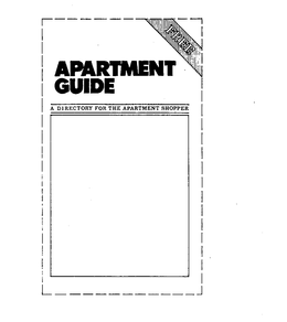 APARTMENT GUIDE A DIRECTORY FOR THE APARTMENT SHOPPER FREE trademark