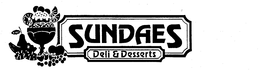 SUNDAES DELI & DESSERTS trademark