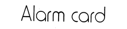 ALARM CARD trademark