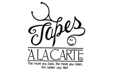 TAPES 'A LA CARTE INC. THE MORE YOU LOOK, THE MORE YOU LISTEN, THE BETTER YOU FEEL. trademark
