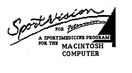SPORTSVISION FOR FILEVISION A SPORTSMEDICINE PROGRAM FOR THE MACINTOSH COMPUTER trademark